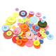 Mixed Colours Buttons in Mixed Sizes - 100g Bag